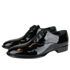 Alexander McQueen Men's Patent Black Leather Dress Shoes 21 Alexander McQueen Men's Patent Black Leather Dress Shoes -Lux Lair Store 432360 1000 39 4