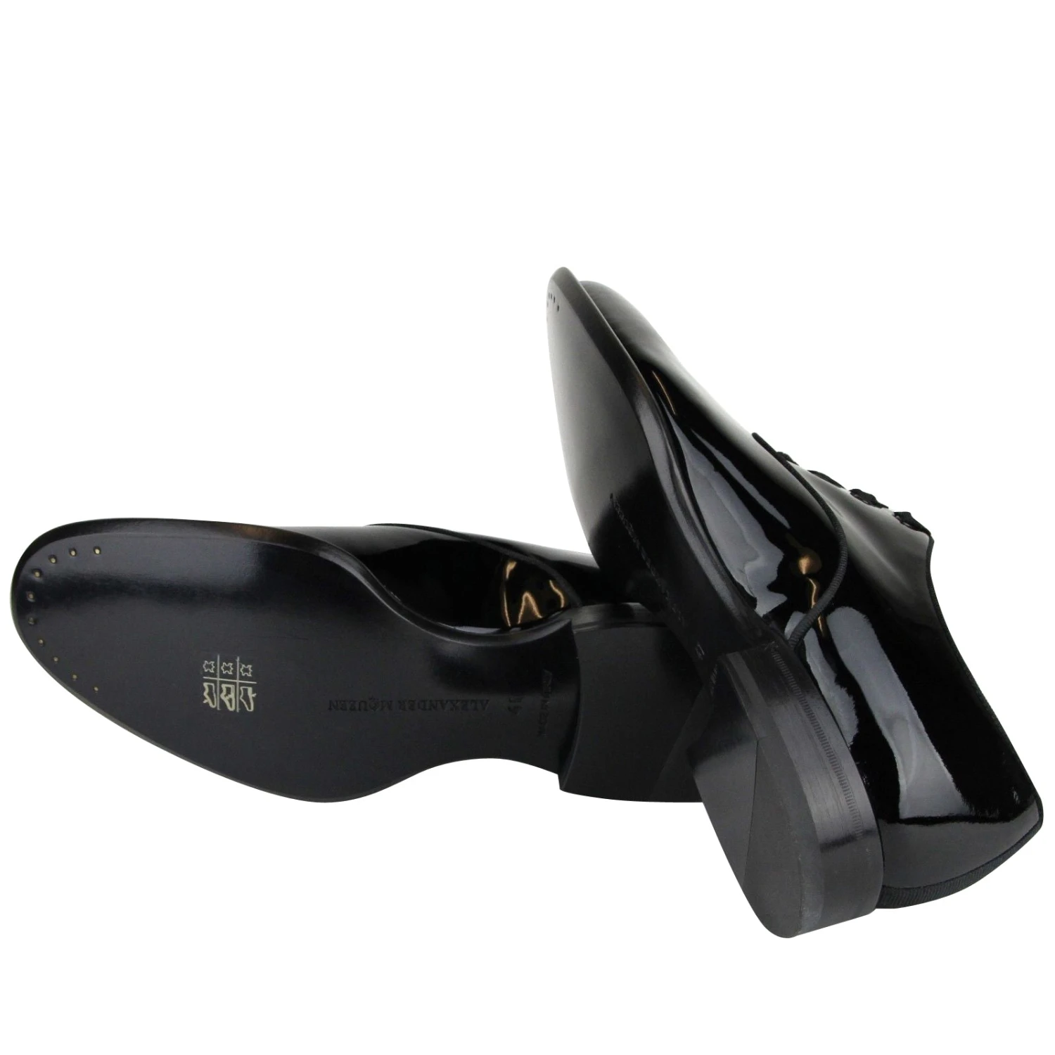 Alexander McQueen Men's Patent Black Leather Dress Shoes 10 Alexander McQueen Men's Patent Black Leather Dress Shoes - Image 8