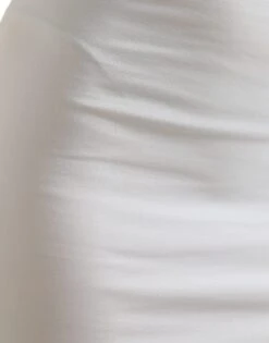 Dolce & Gabbana White Viscose High Waist Pencil Cut Mini Women's Skirt 10 Dolce & Gabbana White Viscose High Waist Pencil Cut Mini Women's Skirt -Lux Lair Store 4326911