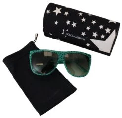 Dolce & Gabbana Green Stars Acetate Square Shades Women's Sunglasses 11 Dolce & Gabbana Green Stars Acetate Square Shades Women's Sunglasses -Lux Lair Store 4327473