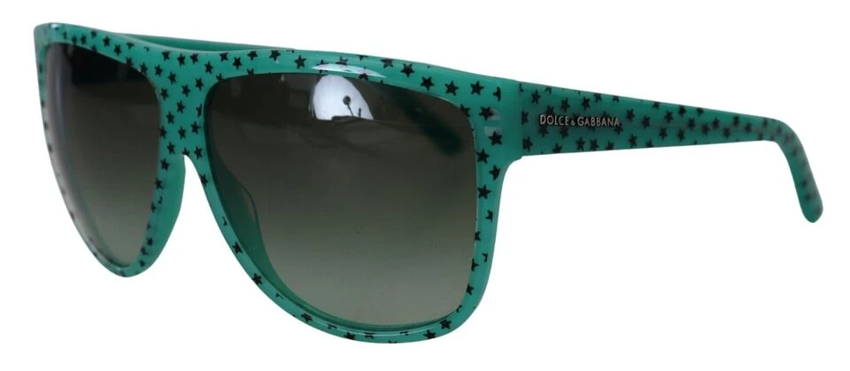 Dolce & Gabbana Green Stars Acetate Square Shades Women's Sunglasses 4 Dolce & Gabbana Green Stars Acetate Square Shades Women's Sunglasses - Image 2