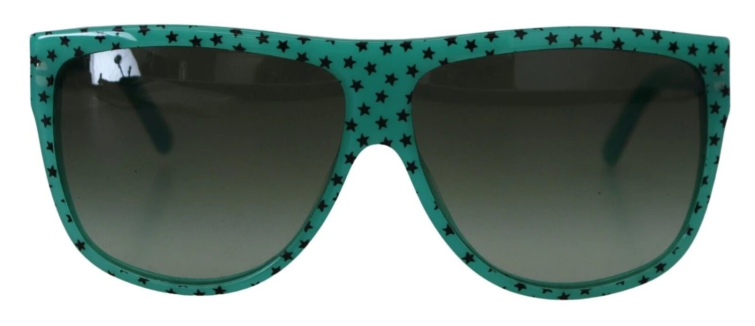 Dolce & Gabbana Green Stars Acetate Square Shades Women's Sunglasses 3 Dolce & Gabbana Green Stars Acetate Square Shades Women's Sunglasses