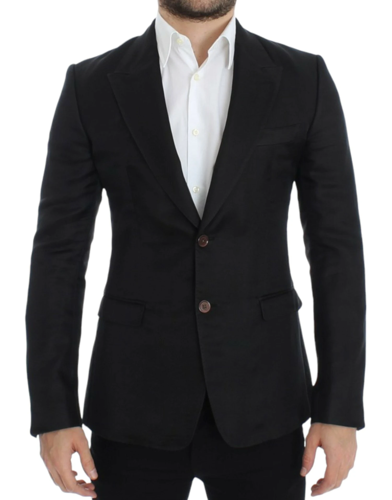 Dolce & Gabbana Black Silk Slim Fit Men's Blazer 3 Dolce & Gabbana Black Silk Slim Fit Men's Blazer