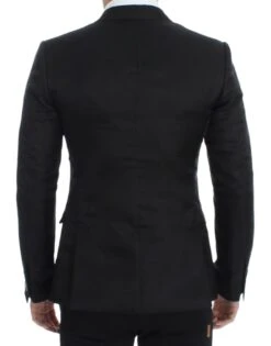 Dolce & Gabbana Black Silk Slim Fit Men's Blazer 10 Dolce & Gabbana Black Silk Slim Fit Men's Blazer -Lux Lair Store 4329462