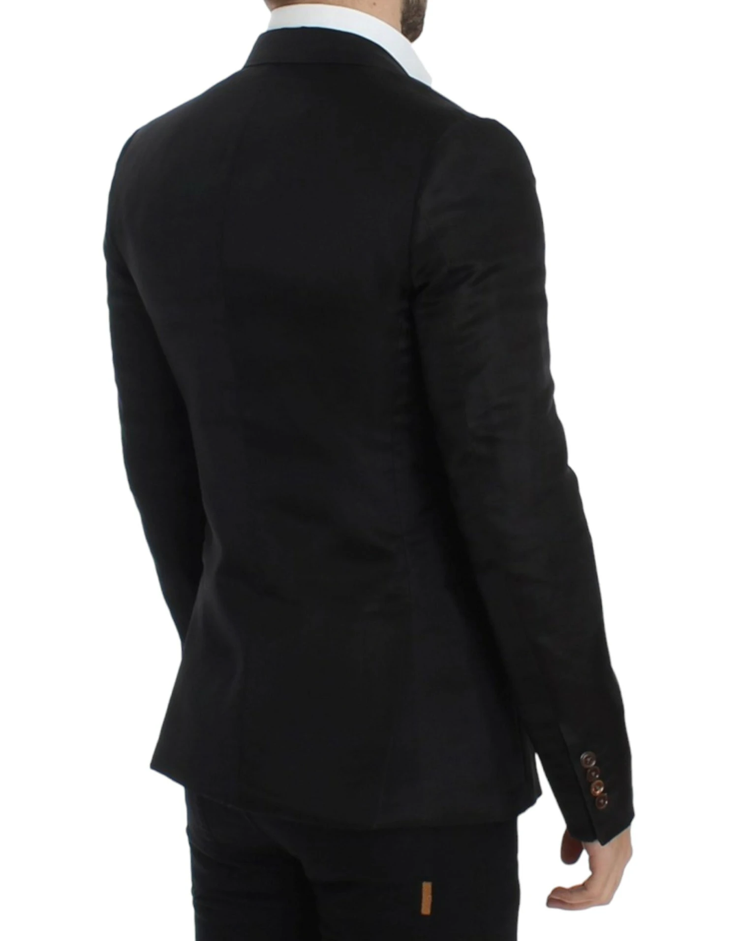 Dolce & Gabbana Black Silk Slim Fit Men's Blazer 6 Dolce & Gabbana Black Silk Slim Fit Men's Blazer - Image 4