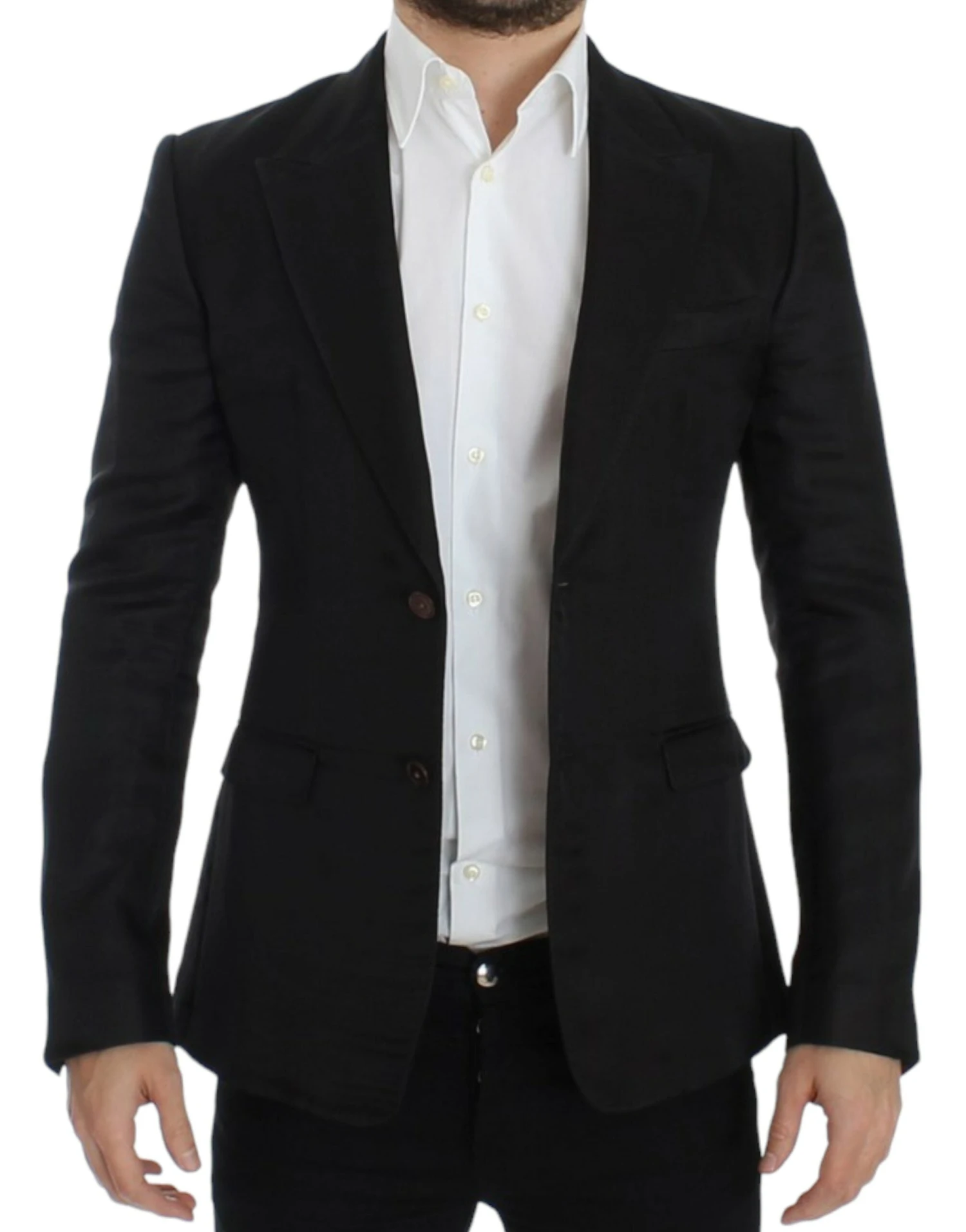 Dolce & Gabbana Black Silk Slim Fit Men's Blazer 8 Dolce & Gabbana Black Silk Slim Fit Men's Blazer - Image 6