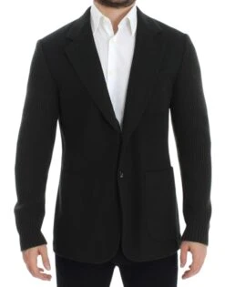 Dolce & Gabbana Green Cashmere Two Button Men's Blazer