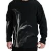 Dolce & Gabbana Black Floral Print Crewneck Pullover Men's Sweater -Lux Lair Store 4331353