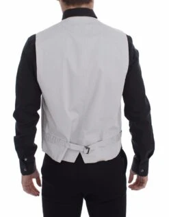 Dolce & Gabbana Beige Cotton Silk Blend Dress Vest Men's Blazer -Lux Lair Store 4332807