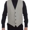 Dolce & Gabbana Beige Cotton Silk Blend Dress Vest Men's Blazer 2 Dolce & Gabbana Beige Cotton Silk Blend Dress Vest Men's Blazer -Lux Lair Store 4332813