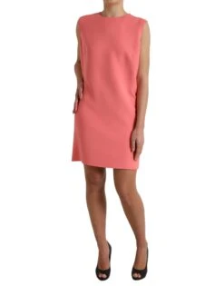 Dolce & Gabbana Pink Virgin Wool Sleeveless Mini Women's Dress 9 Dolce & Gabbana Pink Virgin Wool Sleeveless Mini Women's Dress -Lux Lair Store 4339082