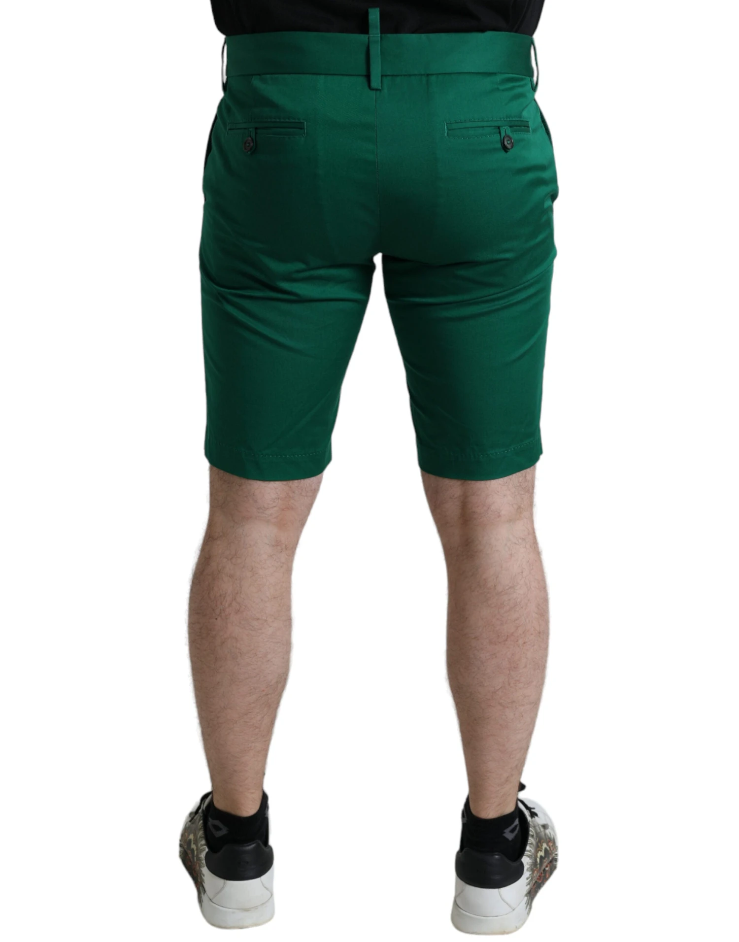 Dolce & Gabbana Deep Green Cotton Stretch Men Bermuda Men's Shorts 4 Dolce & Gabbana Deep Green Cotton Stretch Men Bermuda Men's Shorts - Image 2
