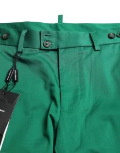 Dolce & Gabbana Deep Green Cotton Stretch Men Bermuda Men's Shorts 8 Dolce & Gabbana Deep Green Cotton Stretch Men Bermuda Men's Shorts -Lux Lair Store 4340044