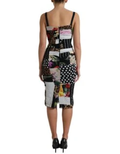 Dolce & Gabbana Multicolor Patchwork Midi Floral Leopard Bodycon Women's Dress 10 Dolce & Gabbana Multicolor Patchwork Midi Floral Leopard Bodycon Women's Dress -Lux Lair Store 4340496