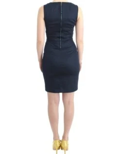 Costume National Blue Pencil Cotton Women's Dress -Lux Lair Store 4340937