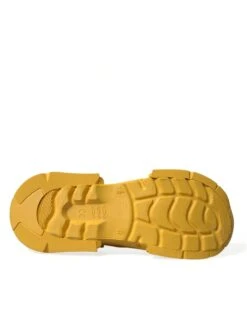 Dolce & Gabbana Yellow Green Rubber Clogs Men Slippers Men Men's Shoes -Lux Lair Store 4357618