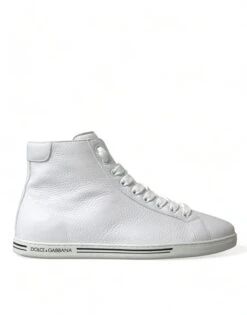 Dolce & Gabbana White Saint Tropez High Top Men Sneakers Men's Shoes