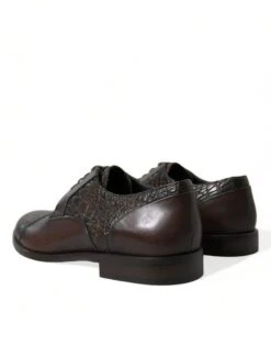 Dolce & Gabbana Brown Exotic Leather Lace Up Oxford Dress Men's Shoes -Lux Lair Store 4357779