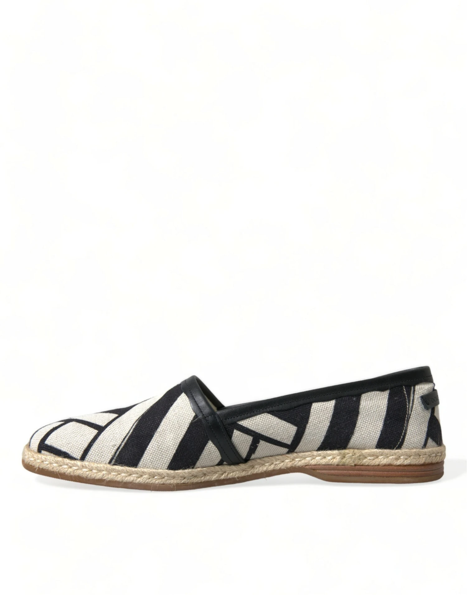 Dolce & Gabbana Beige Black Striped Canvas Espadrilles MONDELLO Men's Shoes 7 Dolce & Gabbana Beige Black Striped Canvas Espadrilles MONDELLO Men's Shoes - Image 5