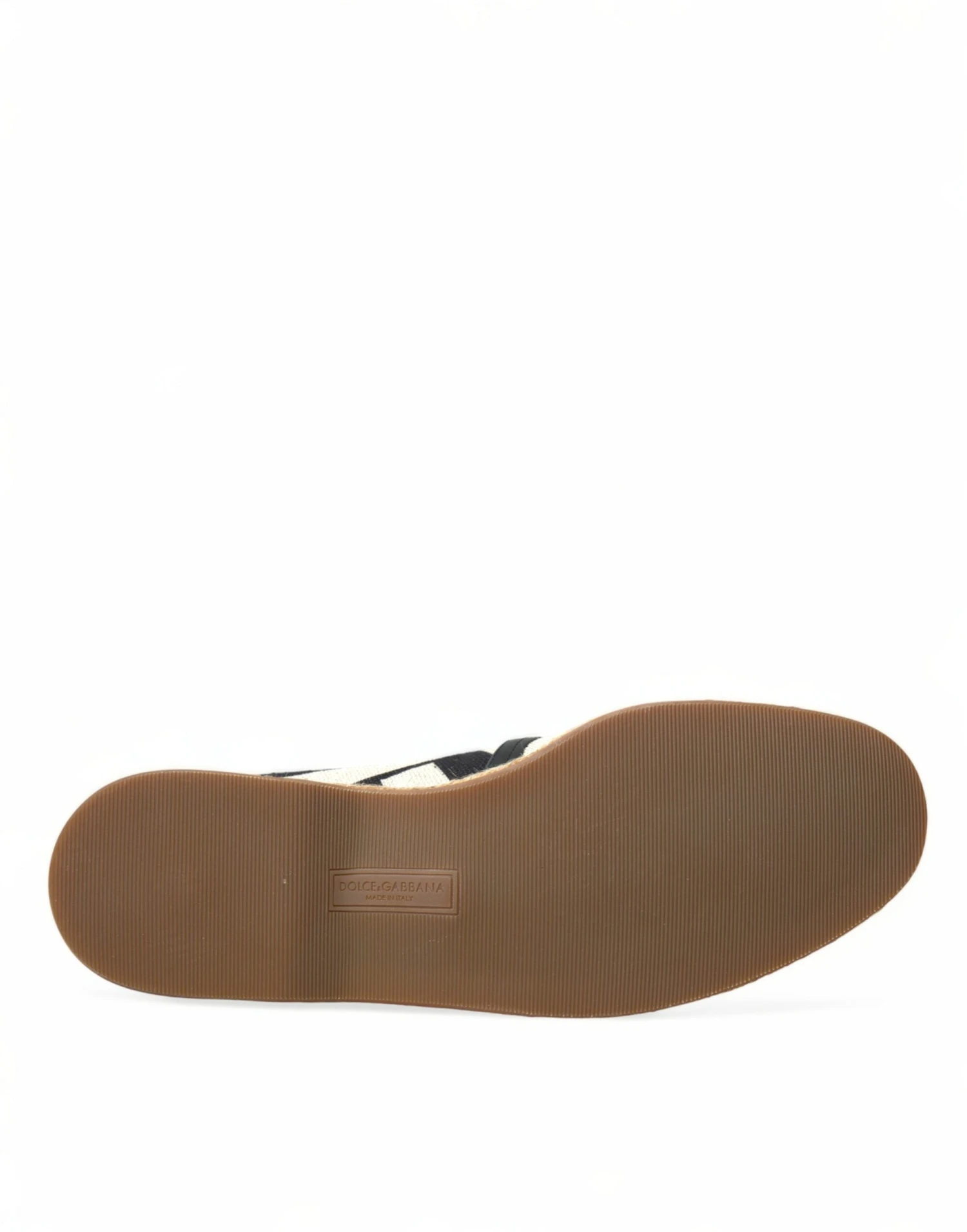 Dolce & Gabbana Beige Black Striped Canvas Espadrilles MONDELLO Men's Shoes 8 Dolce & Gabbana Beige Black Striped Canvas Espadrilles MONDELLO Men's Shoes - Image 6