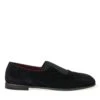 Dolce & Gabbana Black RUNWAY Velour AMALFI Loafers Men's Shoes 2 Dolce & Gabbana Black RUNWAY Velour AMALFI Loafers Men's Shoes -Lux Lair Store 4361639