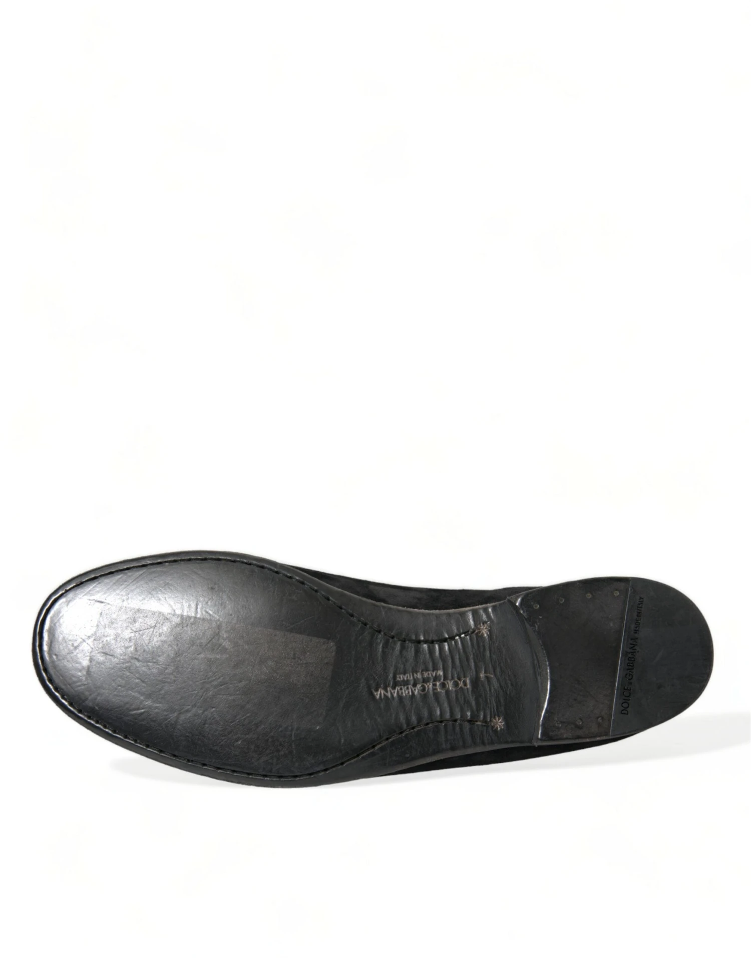 Dolce & Gabbana Black RUNWAY Velour AMALFI Loafers Men's Shoes 8 Dolce & Gabbana Black RUNWAY Velour AMALFI Loafers Men's Shoes - Image 6