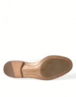 Dolce & Gabbana White Distressed Leather Derby Dress Men's Shoes 13 Dolce & Gabbana White Distressed Leather Derby Dress Men's Shoes -Lux Lair Store 4362823