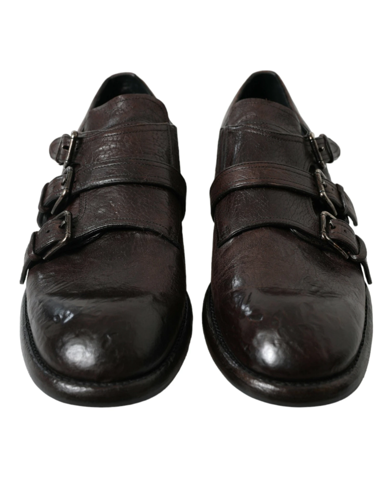 Dolce & Gabbana Brown Leather Strap Formal Dress Men's Shoes 4 Dolce & Gabbana Brown Leather Strap Formal Dress Men's Shoes - Image 2