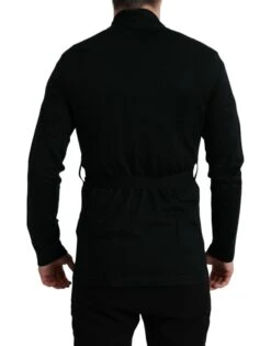 Dolce & Gabbana Black Cashmere Long Sleeves Belted Wrap Men's Robe -Lux Lair Store 4371890