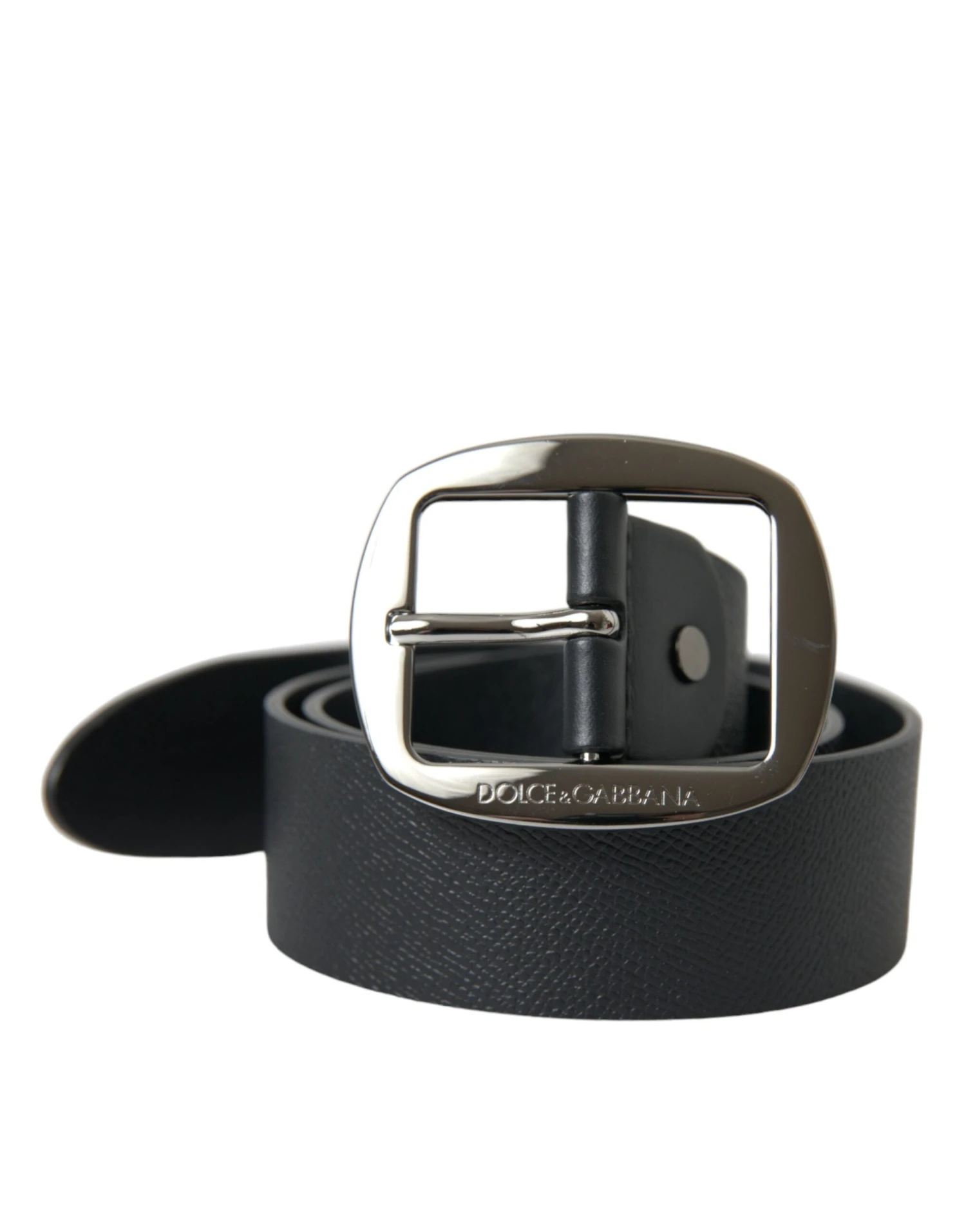 Dolce & Gabbana Elegant Black Leather Belt With Metal Men's Buckle 3 Dolce & Gabbana Elegant Black Leather Belt With Metal Men's Buckle
