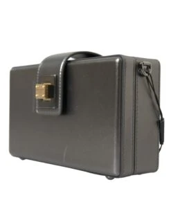 Dolce & Gabbana Metallic Gray Calfskin Leather DG BOX Shoulder Men's Bag (Pre-Owned) 10 Dolce & Gabbana Metallic Gray Calfskin Leather DG BOX Shoulder Men's Bag (Pre-Owned) -Lux Lair Store 4399398