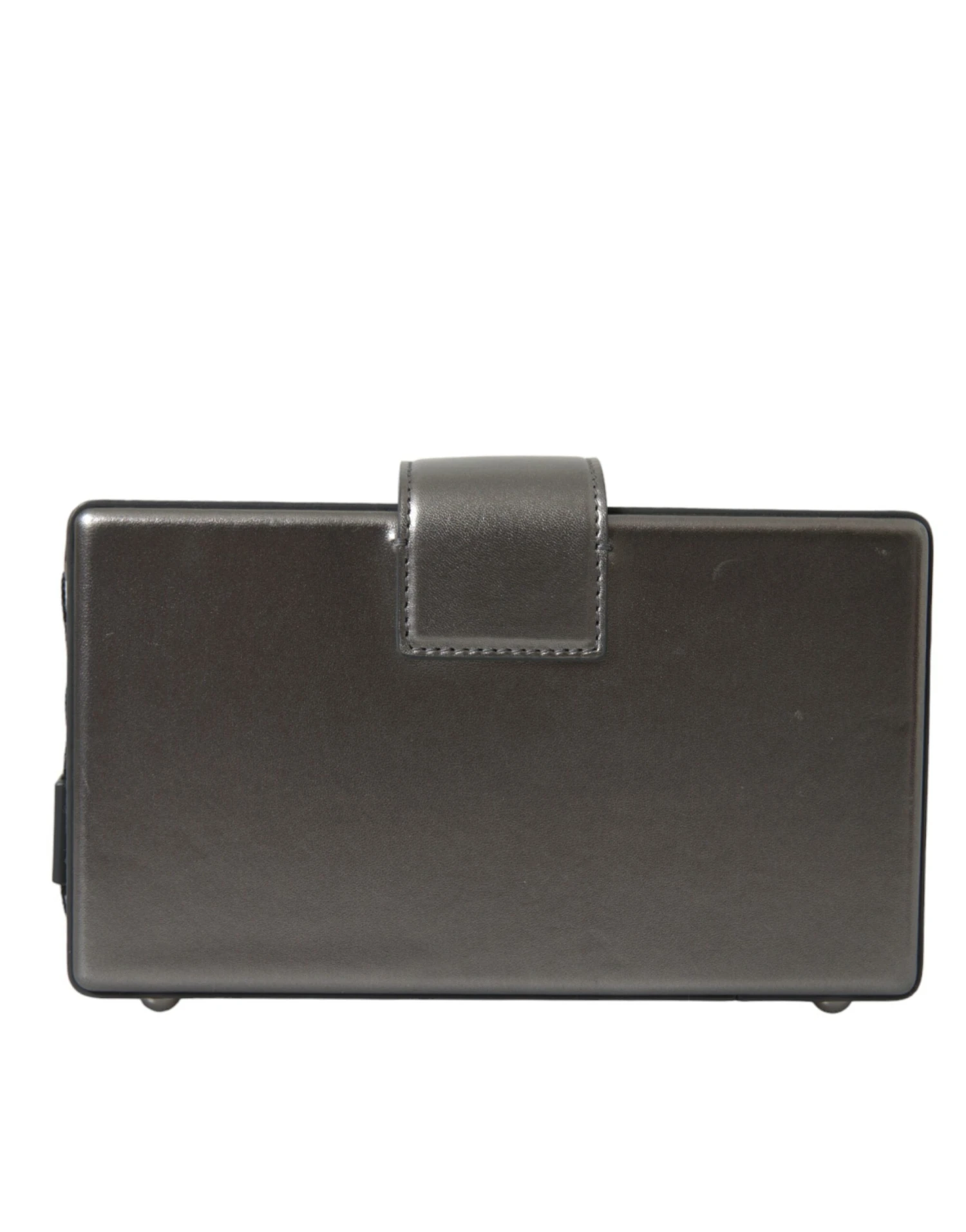 Dolce & Gabbana Metallic Gray Calfskin Leather DG BOX Shoulder Men's Bag (Pre-Owned) 7 Dolce & Gabbana Metallic Gray Calfskin Leather DG BOX Shoulder Men's Bag (Pre-Owned) - Image 5