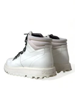 Dolce & Gabbana White Vulcano Trekking Ankle Boots Men's Shoes (Pre-Owned) -Lux Lair Store 4399444