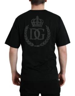 Dolce & Gabbana Black Logo Embossed Crew Neck Short Sleeves Men's T-shirt 10 Dolce & Gabbana Black Logo Embossed Crew Neck Short Sleeves Men's T-shirt -Lux Lair Store 4399665
