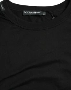 Dolce & Gabbana Black Logo Embossed Crew Neck Short Sleeves Men's T-shirt 12 Dolce & Gabbana Black Logo Embossed Crew Neck Short Sleeves Men's T-shirt -Lux Lair Store 4399670