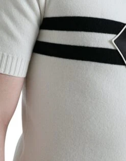 Dolce & Gabbana White DG Logo Collared Henley Shirt Men's T-shirt -Lux Lair Store 4401696