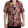 Dolce & Gabbana Multicolor Button Down Silk Men's Shirt -Lux Lair Store 4405425