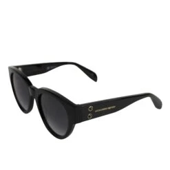 Alexander McQueen Unisex Spike Detail Black Acetate Sunglasses AM0054S 442136 1007 -Lux Lair Store 442136 1007 807343641 4