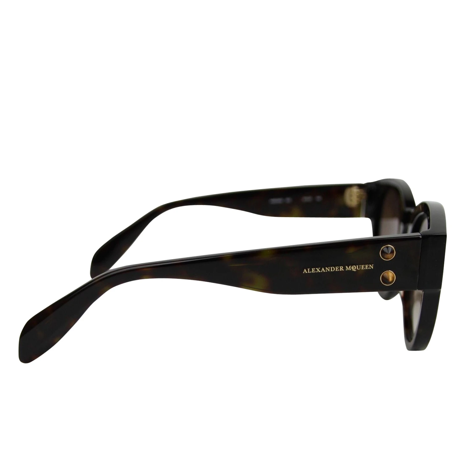 Alexander McQueen Unisex Spikes Havana Plastic Square Acetate Sunglasses AM0054S 442136 2302 8 Alexander McQueen Unisex Spikes Havana Plastic Square Acetate Sunglasses AM0054S 442136 2302 - Image 6