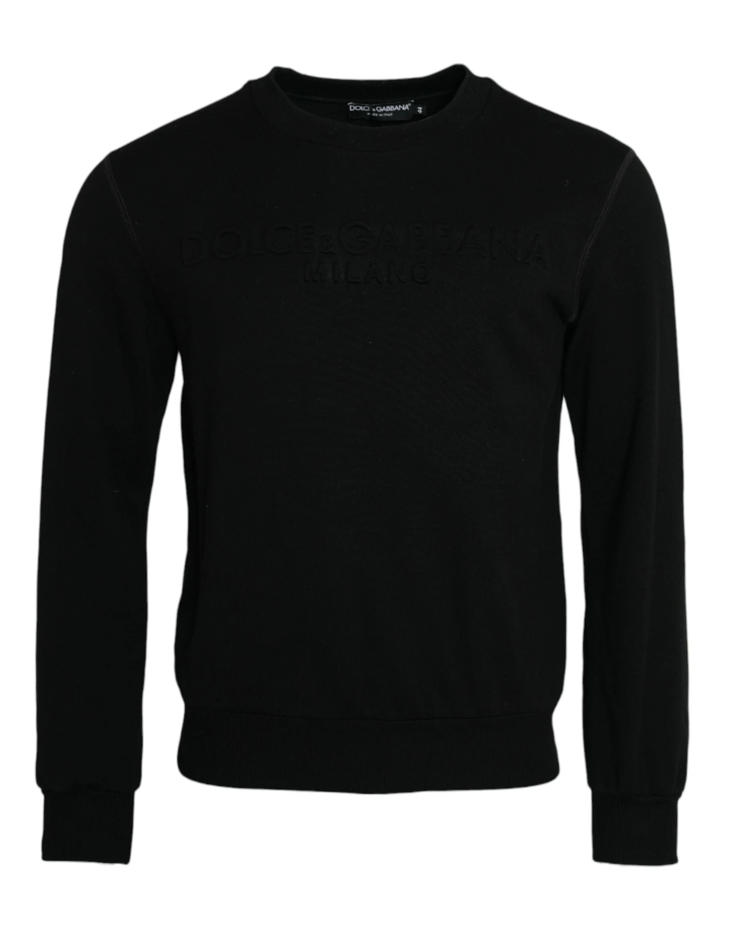 Dolce & Gabbana Black Cotton Long Sleeves Sweatshirt Men's Sweater 3 Dolce & Gabbana Black Cotton Long Sleeves Sweatshirt Men's Sweater