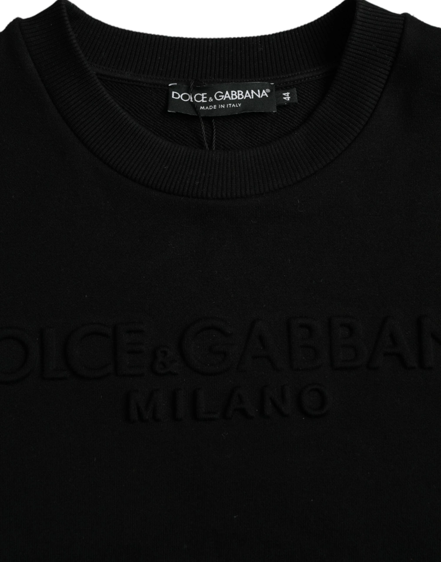 Dolce & Gabbana Black Cotton Long Sleeves Sweatshirt Men's Sweater 5 Dolce & Gabbana Black Cotton Long Sleeves Sweatshirt Men's Sweater - Image 3