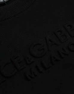 Dolce & Gabbana Black Cotton Long Sleeves Sweatshirt Men's Sweater 9 Dolce & Gabbana Black Cotton Long Sleeves Sweatshirt Men's Sweater -Lux Lair Store 4425111