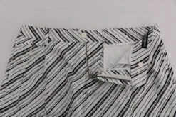 Dolce & Gabbana White Black Striped Casual Men's Shorts 11 Dolce & Gabbana White Black Striped Casual Men's Shorts -Lux Lair Store 443632
