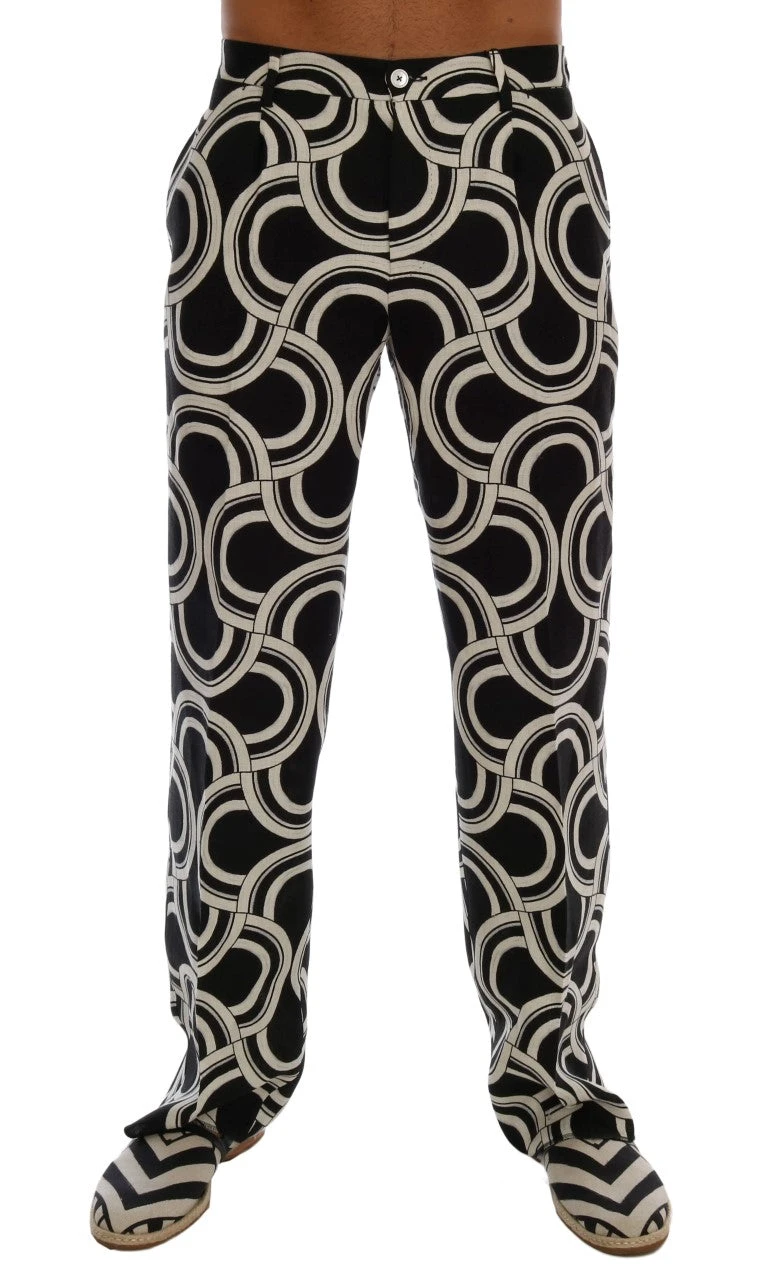 Dolce & Gabbana Sleek Patterned Slim-Fit Men's Trousers 3 Dolce & Gabbana Sleek Patterned Slim-Fit Men's Trousers