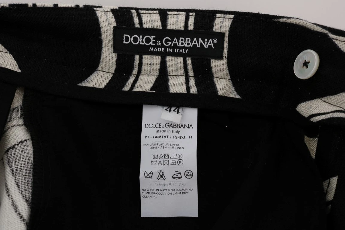 Dolce & Gabbana Sleek Patterned Slim-Fit Men's Trousers 8 Dolce & Gabbana Sleek Patterned Slim-Fit Men's Trousers - Image 6