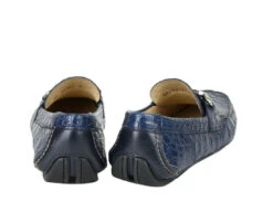 Salvatore Ferragamo Men's Parigi Dark Blue Crocodile Horsebit Loafers -Lux Lair Store 448951 parigi 7.5 20ee 5