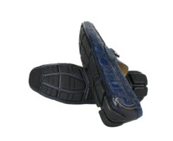 Salvatore Ferragamo Men's Parigi Dark Blue Crocodile Horsebit Loafers -Lux Lair Store 448951 parigi 7.5 20ee 8