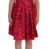 Dolce & Gabbana Pink Patterned A-line Above Knees Women's Dress -Lux Lair Store 450900