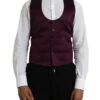 Dolce & Gabbana Maroon Satin Silk Waistcoat Dress Formal Men's Vest 2 Dolce & Gabbana Maroon Satin Silk Waistcoat Dress Formal Men's Vest -Lux Lair Store 4536183