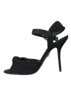 Dolce & Gabbana Black Suede Embellished Heels Sandals Women's Shoes 12 Dolce & Gabbana Black Suede Embellished Heels Sandals Women's Shoes -Lux Lair Store 4537134